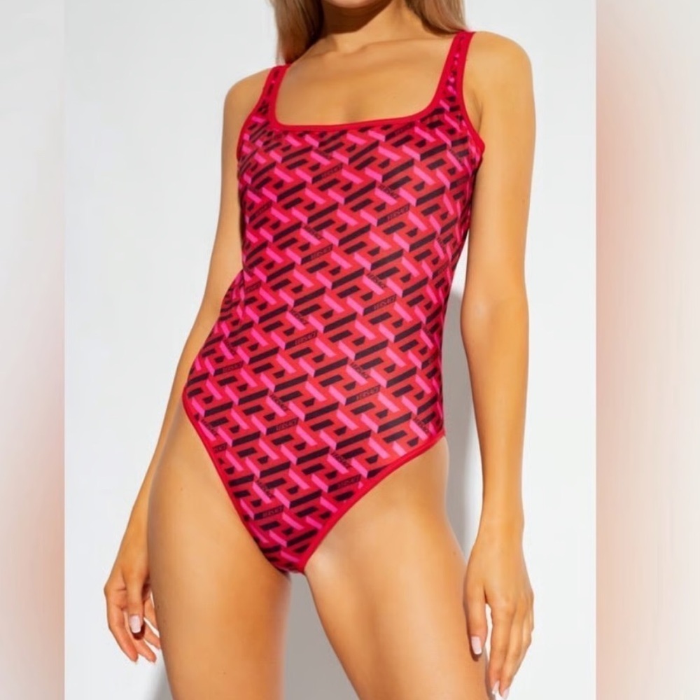 Versace Versace 'La Greca' Reversible One Piece swimsuit size 4 - Picture 4 of 13